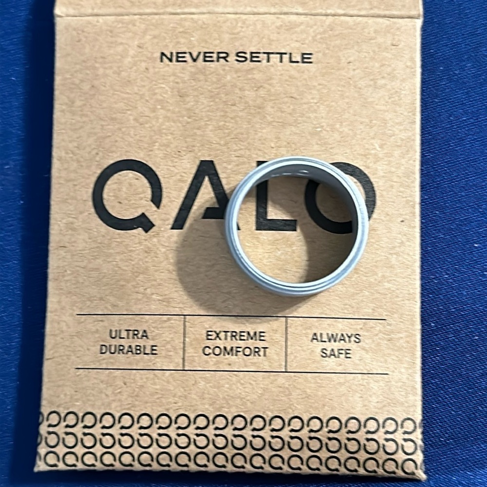 NEW silver silicone wedding ring band Size 11 & 12 NWT work safe latex free men